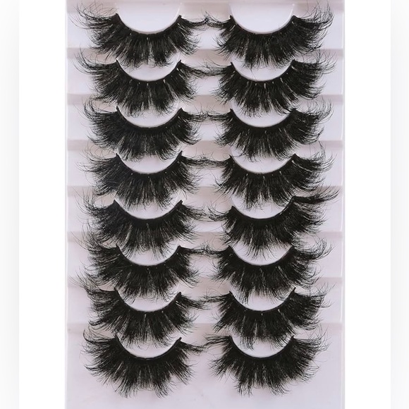 •new• Faux Mink Fluffy False Eyelashes - 8 pairs - Picture 1 of 3